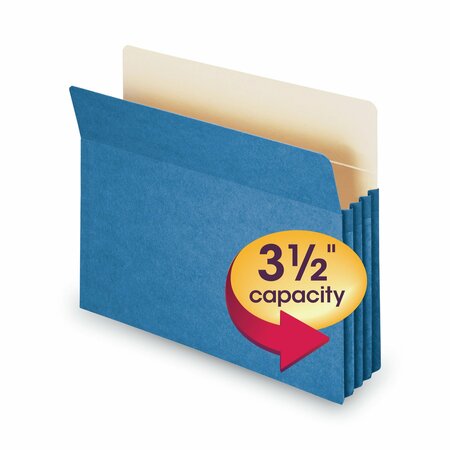 Smead Pocket File, 3-1/2" Expansion, Blue 73225